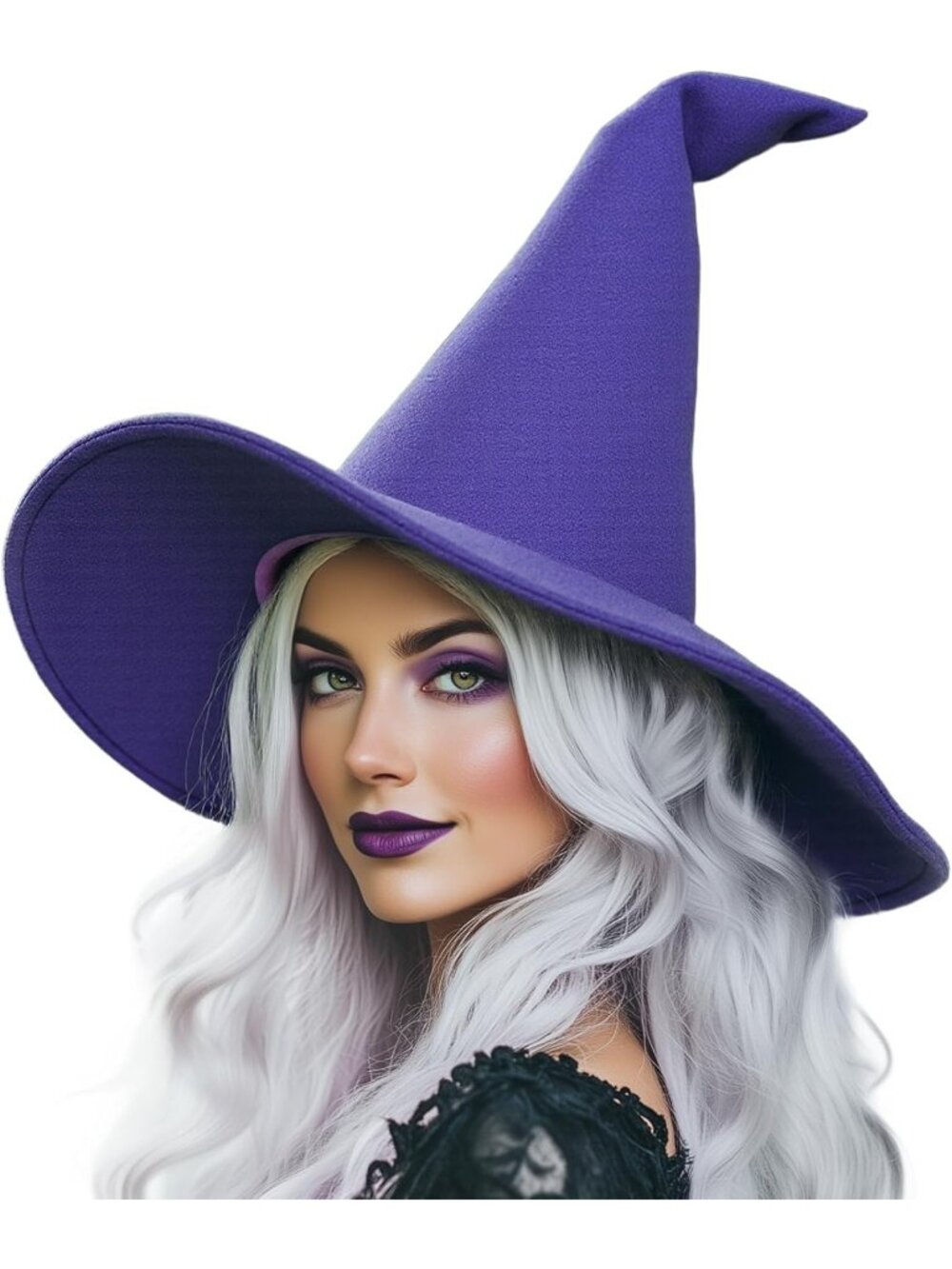🎃Unisex Purple Cosplay Accessories Christmas Masquerade Carnivals Witch Hat